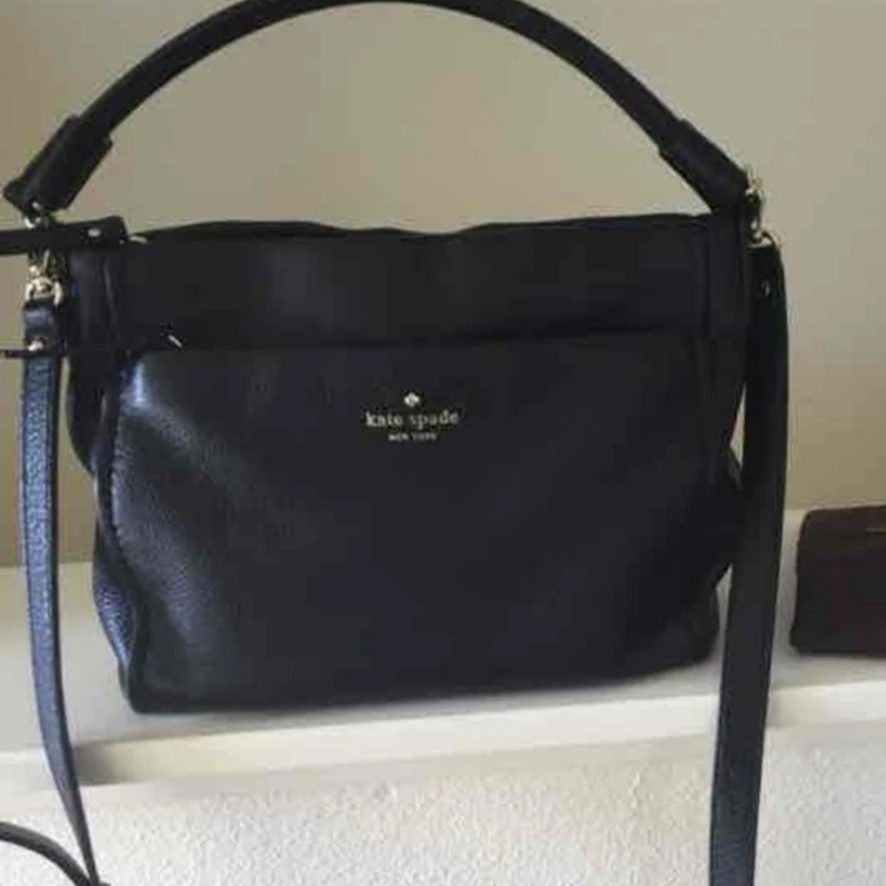 Kate Spade/ Cobble Hill Little Curtis Black Leather Purse - Picture 7 of 17